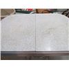 Image 5 : GREY CHROME TABLE (HIDDEN LEAF-ROUND PEDISTAL) *41" X 30"*
