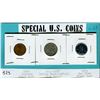 Image 1 : LOT OF 3 SPECIAL US COINS (1910 LINCOLN WHEAT CENT, 1913-38 INDIAN HEAD-BUFFALO NICKLE, 1943 WAR TIM