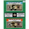 Image 1 : LOT OF 2 NOVELTY ONE MILLION DOLLAR BILLS ( JOHN WAYNE, JOHN F. KENNEDY)