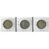 Image 2 : LOT OF 3 FIFTY CENT COINS (CANADA) *1950* (NO DESIGN, HALF DESIGN, FULL DESIGN)