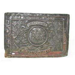 COPPER SIGN (CONFEDERATION CANADA) *1867-1927* (18.5" X 13")