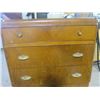 Image 3 : 3 DRAWER DRESSER WITH MIRROR (BAKOLITE HANDLES-2 BROKEN) *NICE SHAPE* (33" HIGH, 40" LONG, 17" DEEP)