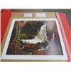 Image 2 : PRINT (WOODLAND WATERFALLS)  *229/777* (SIGNED BY TOM THOMPSON) *20" X 24"* (COA)