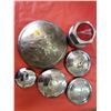 Image 1 : 6 CHROME CAPS (FORDSON, THISTLE, V8, HAPPY TIME ETC.)