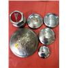 Image 3 : 6 CHROME CAPS (FORDSON, THISTLE, V8, HAPPY TIME ETC.)