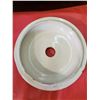 Image 2 : BUTTER CHURN LID, HAS SMALL CHIP (8 INCHES ACROSS)