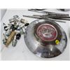 Image 2 : LOT OF ASSORTED ITEMS (PONTIAC HUBCAP, WIPER BLADES, SPARK PLUGS, NISSAN CAPS ETC…) *VINTAGE*