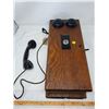 Image 1 : LONG BOX OAK TELEPHONE