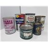 Image 1 : LOT OF ASSORTED OIL TINS, (6 COUNT)