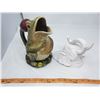 Image 1 : LOT INCLUDING A CERAMIC FROG PITCHER & ELEPHANT ORNAMENT