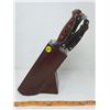 Image 3 : KNIFE BLOCK WITH KNIVES
