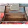 Image 2 : METAL TOOL BOX (WITH VINTAGE PULLEYS, INSULATORS AND TOOLS)