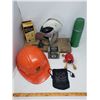 Image 1 : LOT INCLUDING RAZOR STROPPER, SAND TIMER, HELMET, FAN, ETC…