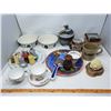 Image 1 : LOT OF PLATES, BOWLS, SALT AND PEPPER SHAKERS, CAULIFLOWER PIG