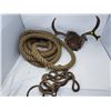 Image 2 : LOT OF HEAVY ROPE AND DEER HORNS
