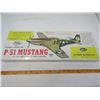 Image 2 : LOT OF 2 MODEL AIRPLANES (NOS) *BALSA* (P-51 MUSTANG, MESSERSCHMITT BF-109) *WING SPAN 27.75"* (SCAL