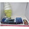 Image 1 : LOT OF 3 COLLECTABLE ITEMS (TITANIC MODEL WITH BOX) *4 PENS WITH BOX* (DAIRYLAND PLASTIC SIGN)