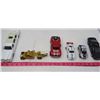 Image 1 : LOT OF 7 COLLECTABLE CARS (SOME DIE CAST) *WHITE LIMO, POLICE CAR, TRACTOR WITH CONVEYOR, LOADER, ET