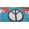 Image 1 : LOT OF 3 FLAGS (2 X CAR FLAGS) *PEACE SYMBOL 60" X 35"*