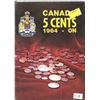 Image 1 : LOT OF 17-FIVE CENT COINS (CANADA) *DATED 1964 AND ON* (IN SLIP E-Z PACKAGE)
