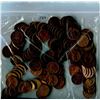Image 1 : LOT OF APPROXIMATLY 100 -1 CENT COINS (MOSTLY USA, SOME CANADIAN) *ASSORTED DATES* (NICE SELECTION)
