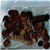 Image 1 : LOT OF APPROXIMATLY 100 -1 CENT COINS (MOSTLY USA, SOME CANADIAN) *ASSORTED DATES* (NICE SELECTION)