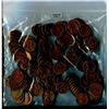 Image 1 : LOT OF APPROXIMATLY 100 -1 CENT COINS (MOSTLY USA, SOME CANADIAN) *ASSORTED DATES* (NICE SELECTION)