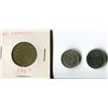 Image 1 : LOT OF 3 FOREIGN COINS (20 CENTIMES, 50 NENTA, 1/2 FRANC) *1964, 65, 67*
