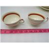 Image 2 : LOT OF 6 DISHES (PLATTER, LARGE BOWL, 2 X CUPS, AND 2 X SOUP BOWLS)