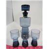 Image 2 : LOT OF 11 PIECES OF GLASSWARE (DECANTER AND 3 GLASSES, 6 X SHOT GLASSES, ETC)
