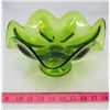 Image 3 : LOT OF 3 PIECES OF GREEN GLASS (CANDY DISHES)