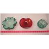 Image 1 : LOT OF 3 GLASS PIECES (VINTAGE) *CANDY DISHES*