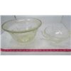 Image 1 : LOT OF 2 GLASS BOWLS (PUNCH BOWL AND SERVING BOWL)