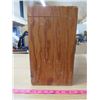 Image 2 : WOOD BOX (CANADIAN LABOUR CONGRESS) *LOCKABLE* ("SECRET" COMPARTMENT) *23.5" X 14" X 8"*