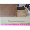 Image 5 : WOOD BOX (CANADIAN LABOUR CONGRESS) *LOCKABLE* ("SECRET" COMPARTMENT) *23.5" X 14" X 8"*