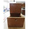 Image 7 : WOOD BOX (CANADIAN LABOUR CONGRESS) *LOCKABLE* ("SECRET" COMPARTMENT) *23.5" X 14" X 8"*