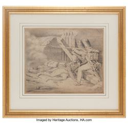  Soldiers in Battle  drawing by G. Stancliff, March 1832.
