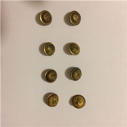 Eight Military Buttons