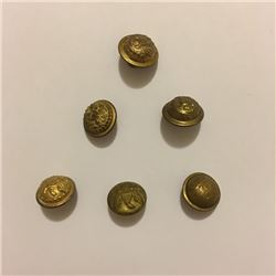 Group of Five Military Buttons