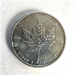 1 Ounce Canadian Maple Leaf 5 Dollar Silver Coin 9999 Pure Silver Random Dates