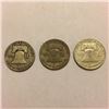 Image 1 : U.S. Mint Pre 1964 50C Three Franklin's One Troy Ounce