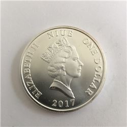 The Guardian 2017 Bullion One Ounce Silver Bullion Round.