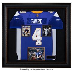Brett Favre Signed Minnesota Vikings Jersey Framed Authenticated PSA/DNA