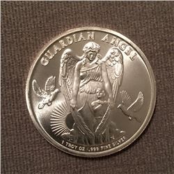 The Guardian 2017 Bullion One Ounce  999 Silver Bullion Round.