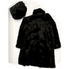 Image 2 : Coat, Ladies Short Nap, Black Fur with Fur Hand Warmers   (91340)