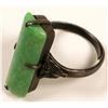 Image 2 : Jade Ring / In Silver mounting     (105397)