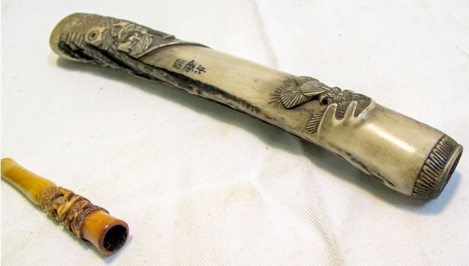 Oriental Carved Bone Instrument (84843)