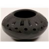 Image 1 : Black Pottery Bowl Signed at Bottom Santa Clara Pueblo   (91347)