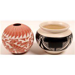 Acoma Signed Pots (2)   (105740)