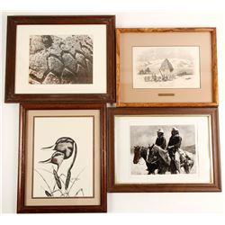 4 Framed Western Prints   (98038)